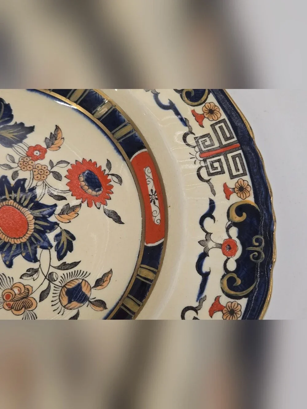 Set of 2 Antique  Mason's Ironstone dinner plates in the 